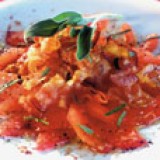 Tomatensalade met spekflinters