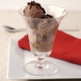 Ijs met chocolade en peper