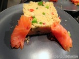 Slaatje van couscous en gerookte zalm