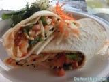 Fajita met kip groenten en chili