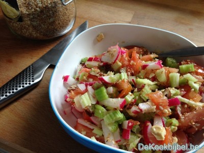 Vulling van de zalm wrap Vulling van de zalm wrap