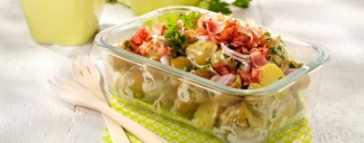 Aardappelsalade met krokant spek