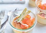 Aspergeflan met gerookte zalm