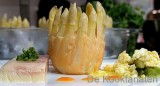 Aspergetaartje, asperges met eikruim en aspergebavarois