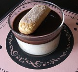 Vanillebavarois met peer