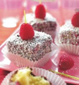 Lamingtons met krokant jasje