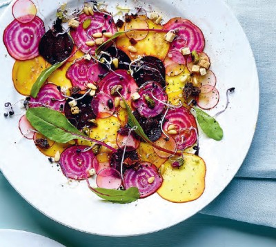 Carpaccio van bieten en radijs