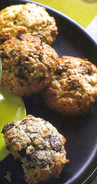 Chocolade koekjes met havermout en hazelnoten