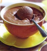 Mousse van chocolade en mokka
