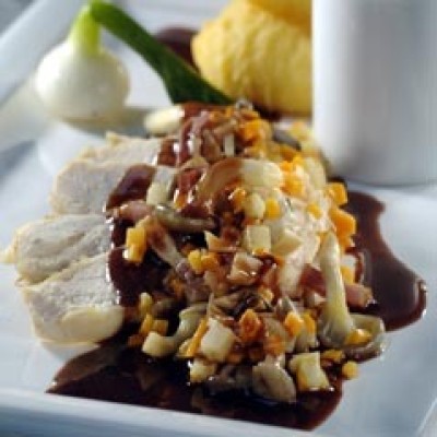 Hedendaagse coq au vin Hedendaagse coq au vin