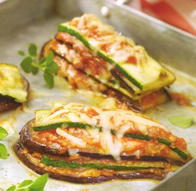 Lasagne van courgette en aubergine Lasagne van courgette en aubergine