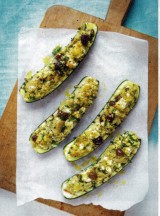 Gevulde courgettes, couscous, feta