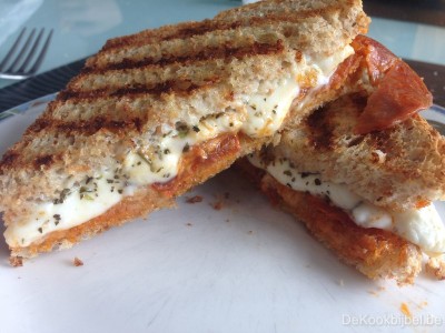 Croque chorizo mozzarella
