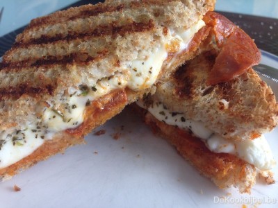 Croque chorizo mozzarella