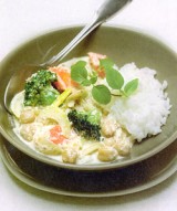 Romige curry met broccoli en kikkererwten