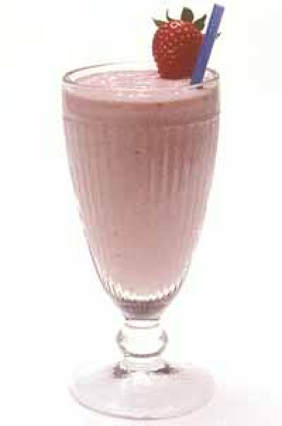 Milkshake van aardbeien op basis van yoghurt Milkshake van aardbeien op basis van yoghurt