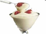 Coupe aardbeien met basilicum en vanille-sabayon