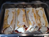 Enchilada kip, chorizo en kaas