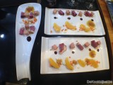Carpaccio van gerookte eendenborst, foie gras en appelsien