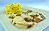 Escalope van kalfsvlees met champignons