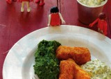 Fish sticks met tartaarsaus en spinaziepuree