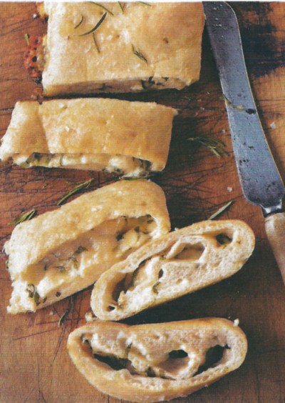 Focaccia gevuld met kaas