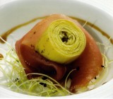 Tapa van Ganda ham en artisjok