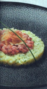 Risotto van nieuwe aardappelen met garnalen