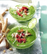 Groene gazpacho met krab