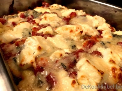 Gegratineerde gnocchi met vier kazen