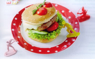 Bio hamburger voor kinderen