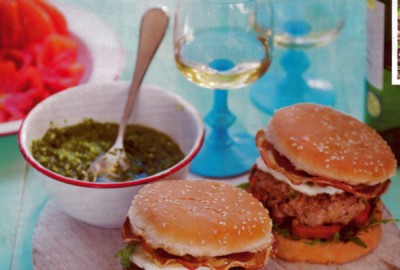 Hamburger Caprese op de BBQ