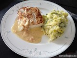 Kabeljauw met preistoemp en beurre blanc van witbier