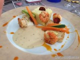 Scampi, kabeljauw met Pastis en Nouilly Prat