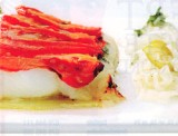 Kabeljauw met tomaten en een zoetzuur preisausje