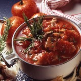 Kalfsfricassee met tomaten en rozemarijn