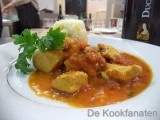 Stoofpotje met kalkoen in een rijke tomatensaus met Floreffe Trippel