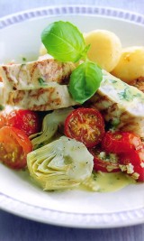 Gegrilde kipfilet met citroensaus