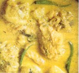 Kipcurry uit Kerala (Kerala kozhi estew)