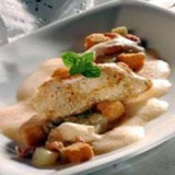 Kip met garnalenbisque