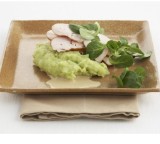 Erwtenpuree met gerookte kip