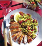 Gebakken kip en salade van Quinoa