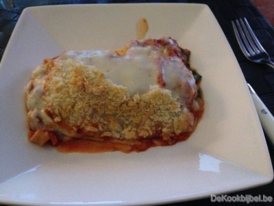 Lasagne met zalm, ricotta en spinazie