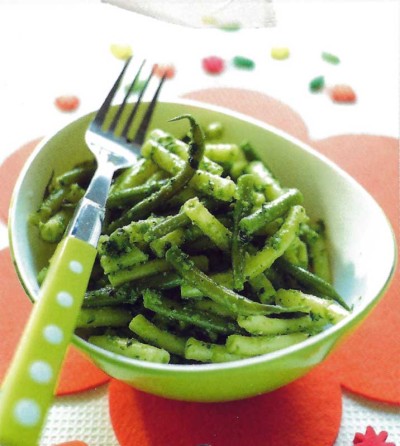 Macaroni en bonen met spinaziepesto Macaroni en bonen met spinaziepesto