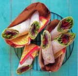 Burrito's met gegrilde makreel en guacamole