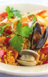 Paella met vis