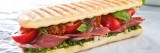 Panini, Prosciutto, Rucola, Kerstomaat, Parmezaan