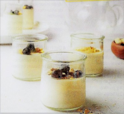 Panna Cotta met witte chocolade en yoghurt