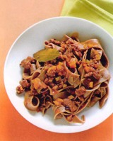 Chocolade pasta met wildsaus