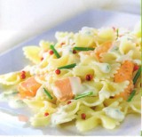 Farfalle met zalm